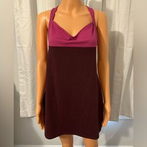 Cool Free People Intimately size XL purple color block sleeveless dress NWOT